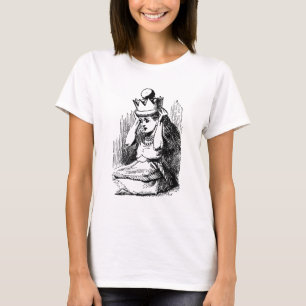 T-shirt Clássico Alice no País das Maravilhas, Alice com C