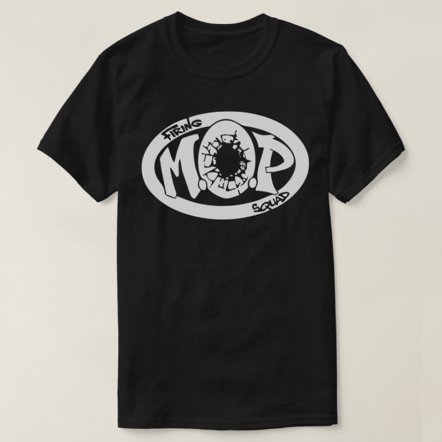 T-Shirt Clássico Branco M.O.P. (Frente do Design)
