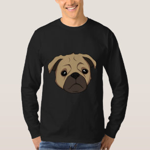 T-Shirt Clássico Com Cara De Pug Cuta 570