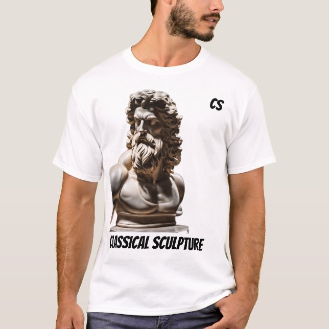 T-Shirt Clássico com Escultura (Frente)