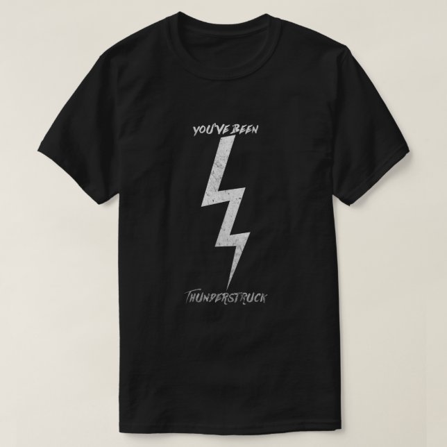 T-Shirt Clássico com Thunderstruck (Frente do Design)