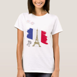 T-Shirt clássico com torre de effil Romance