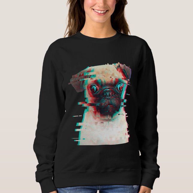 T-Shirt Clássico CRAZY PUG 841 (Frente)