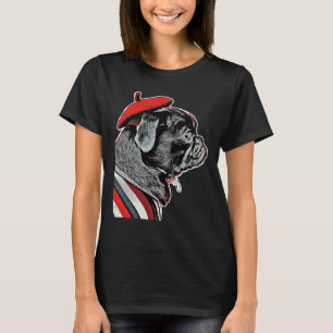 T-Shirt Clássico Cute Black Pug 69