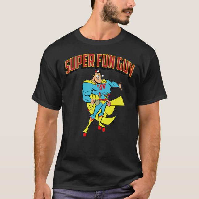 T-Shirt Clássico da Cara Super Divertida (Frente)
