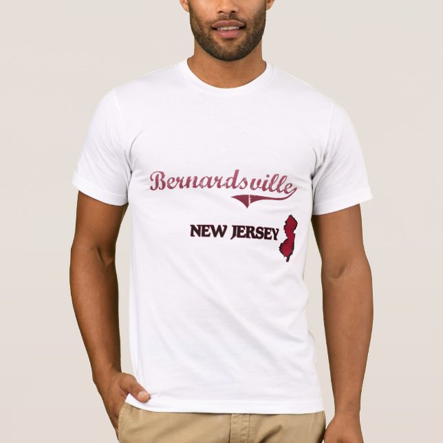 T-shirt Clássico da cidade de Bernardsville New-jersey (Frente)