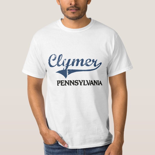T-shirt Clássico da cidade de Clymer Pensilvânia (Frente)