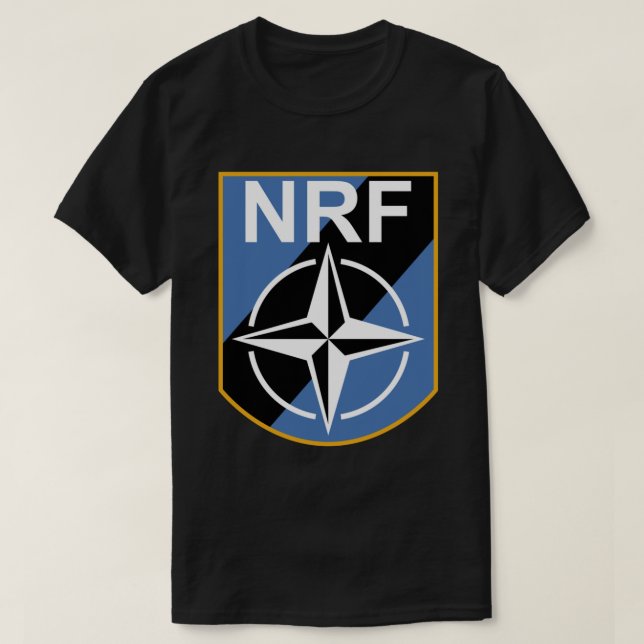 T-Shirt Clássico da Força de Resposta da NATO (Frente do Design)