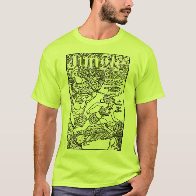 T-Shirt Clássico das Histórias em quadrinhos Selva (Frente)