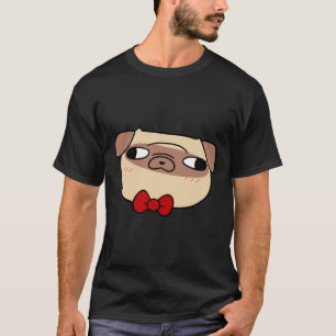 T-Shirt Clássico De arco Tie Pug Face 598