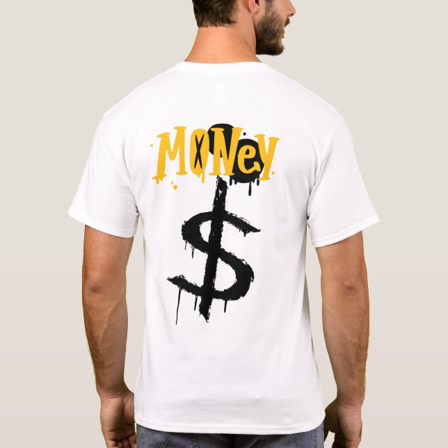 T-Shirt Clássico de Arte de Estilo de grafite (Verso)