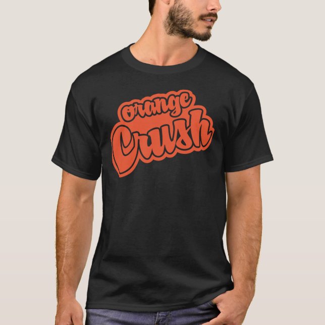 T-Shirt Clássico de Esmagamento Laranja (Frente)