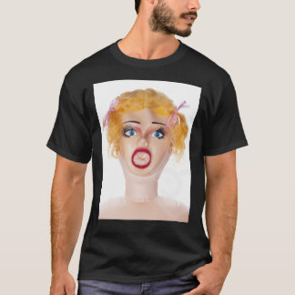 T-Shirt Clássico de Explosão da Face da Boneca Adu