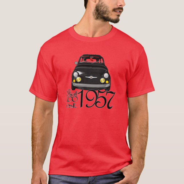 T-shirt clássico de Fiat 500 (Frente)