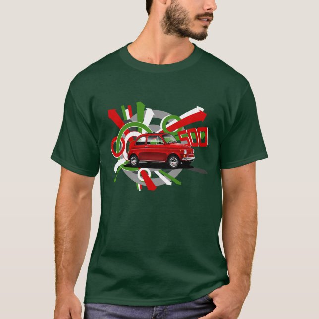 T-shirt clássico de Fiat 500 (Frente)