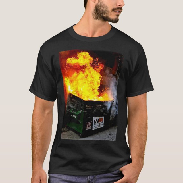 T-Shirt Clássico de Fogo Dumpster (Frente)