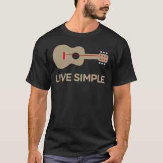 T-Shirt Clássico de Guitarra Simples ao Vivo