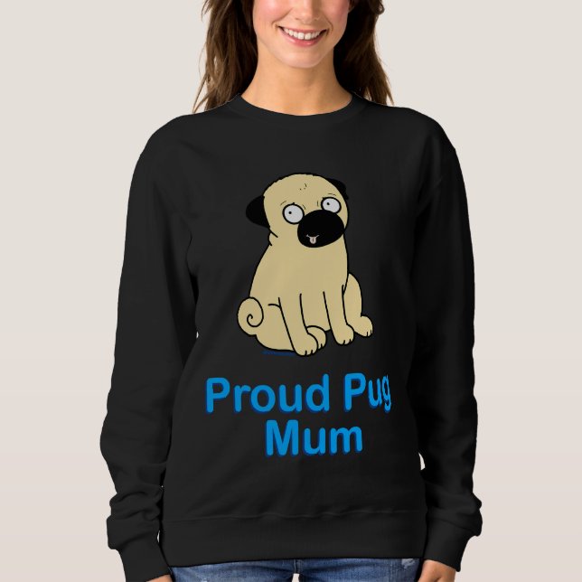 T-Shirt Clássico de Mãe Pug Orgulhosa 466 (Frente)