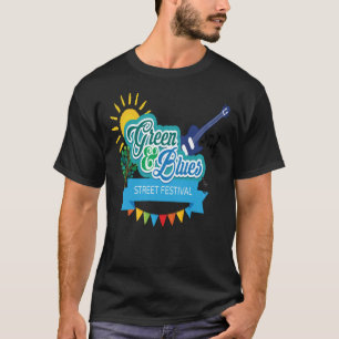 T-Shirt Clássico de MÚSICA VERDE E AZUL