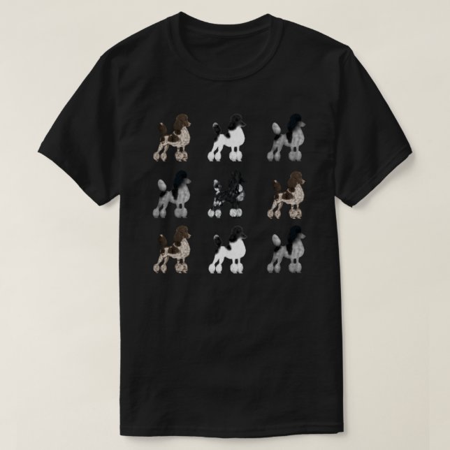 T-Shirt Clássico de Partida Poodle.png (Frente do Design)