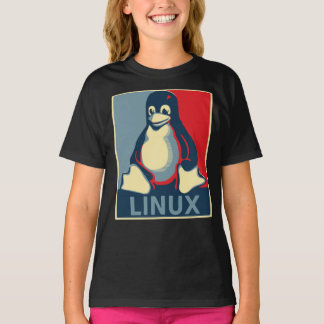 T-Shirt Clássico de poster da tux pinguin Linux