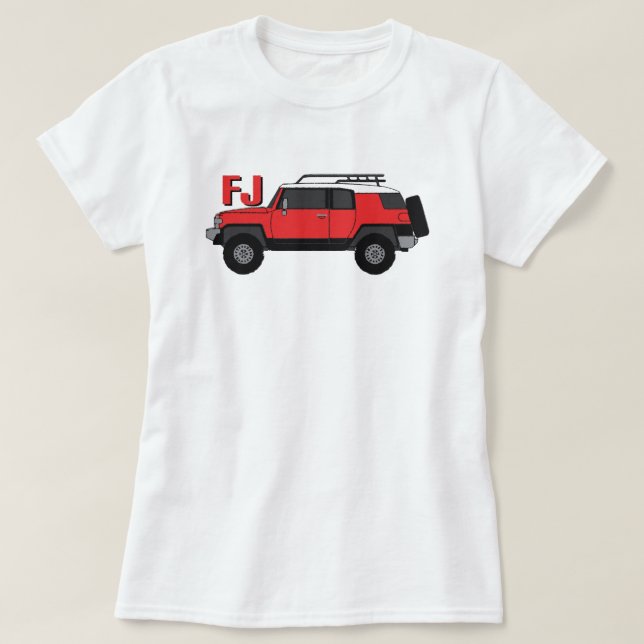 T-SHIRT CLÁSSICO DE SUV DO CRUZADOR DE TOYOTA FJ (Frente do Design)