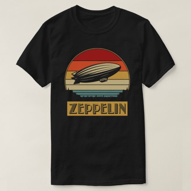 T-Shirt Clássico de Zepelin Led (Frente do Design)
