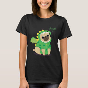 T-Shirt Clássico DESIGN do PUG DRAGON 423