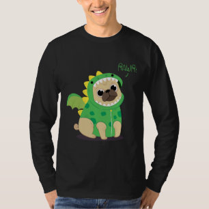 T-Shirt Clássico DESIGN do PUG DRAGON 423
