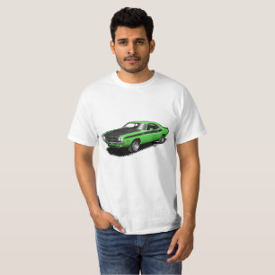 T-shirt clássico do carro do desafiador verde de