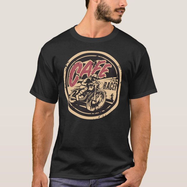 T-Shirt clássico do logotipo Cafe Racer TV (Frente)