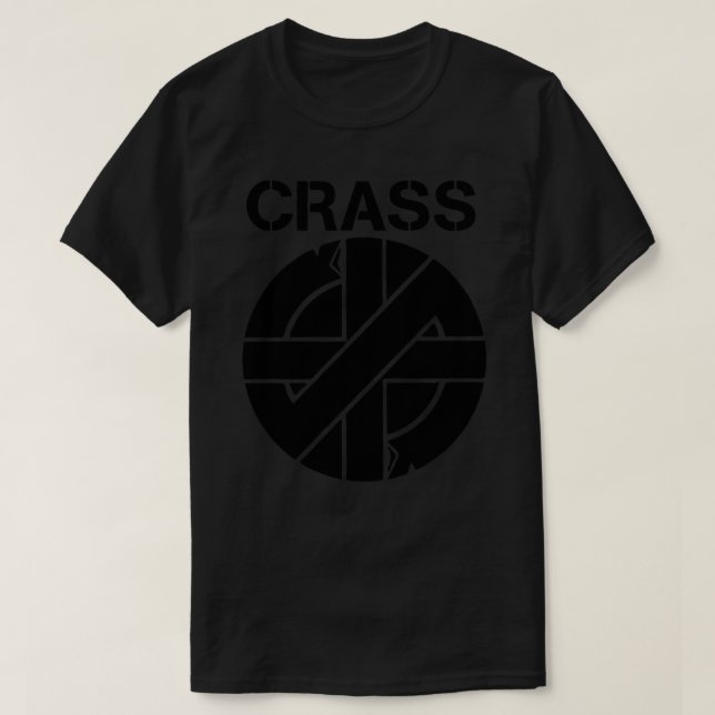 T-Shirt clássico do logotipo Crass (Frente do Design)