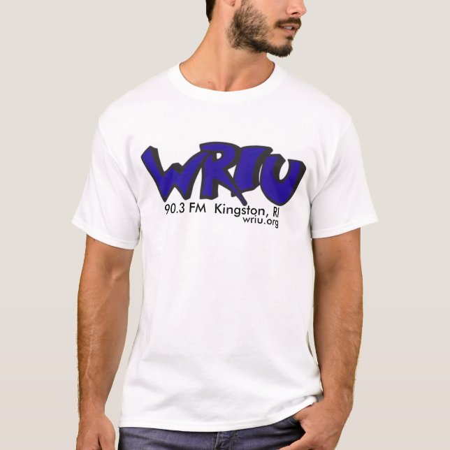 T-shirt clássico do logotipo de WRIU (Frente)