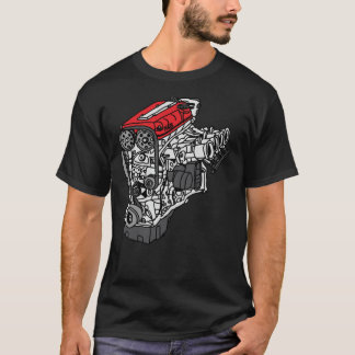 T-Shirt Clássico do Motor Honda S2000 F20C
