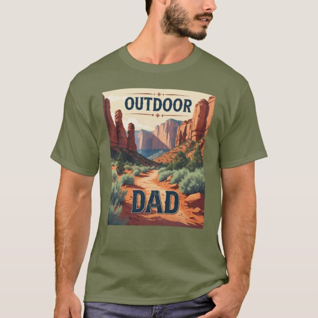 T-Shirt Clássico do Outdoor Pai Trail Edition (Frente)