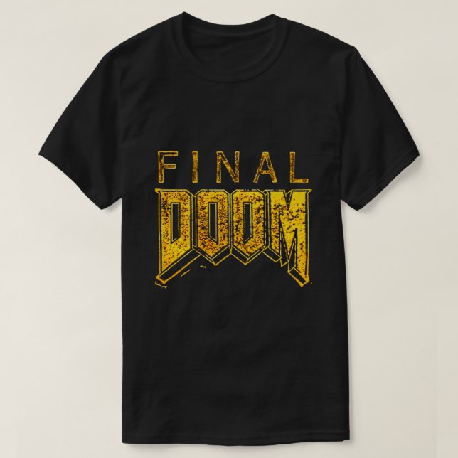 T-Shirt clássico (logotipo) DOOM FINAL (Frente do Design)