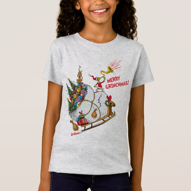 T-shirt Clássico O Grinch | Feliz Grinchmas! (Frente)