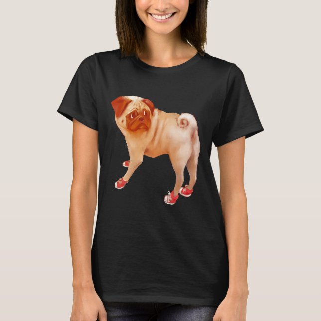 T-Shirt Clássico Pug Sneaker 838 (Frente)