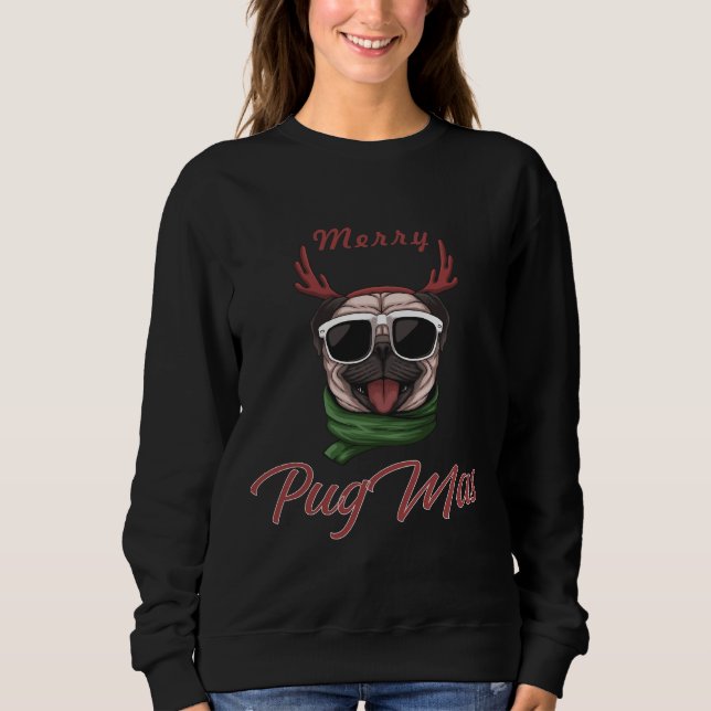 T-Shirt Clássico Pugmas da feliz 565 (Frente)
