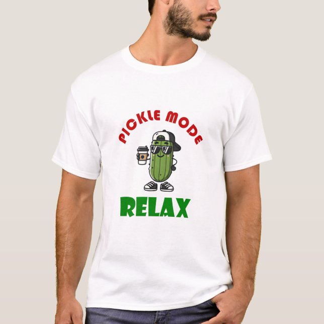 T-Shirt Clássico RELAX MODO PICKLE (Frente)