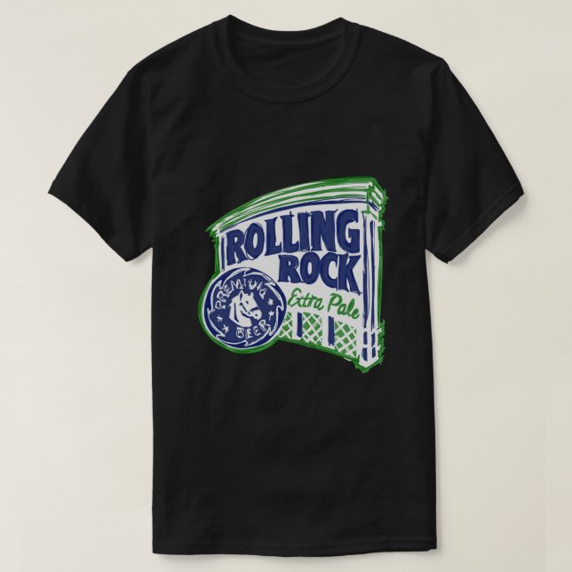 T-Shirt clássico Rolling Rock POP (Frente do Design)