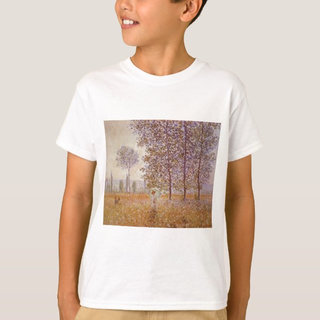 T-shirt Claude Monet - álamos no Sun (Frente)