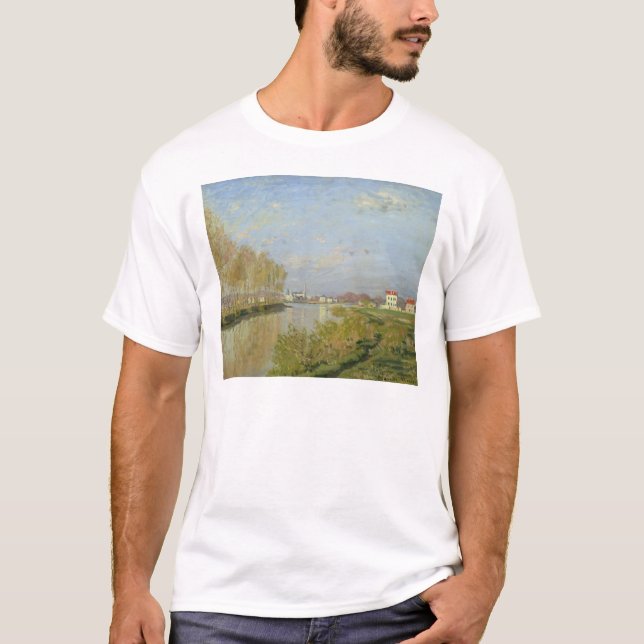 T-shirt Claude Monet | o Seine em Argenteuil, 1873 (Frente)