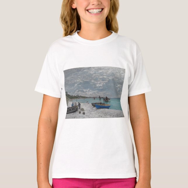 T-shirt Claude Monet Sky Clouds Barcos Marítimos (Frente)