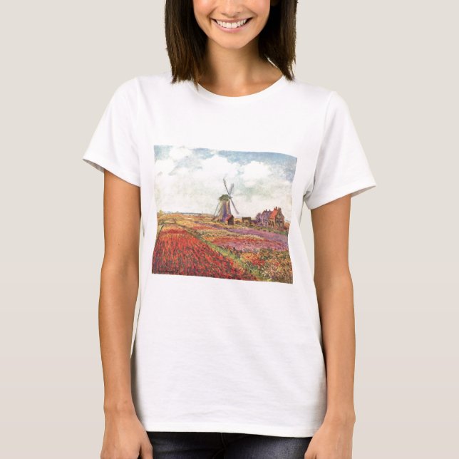 T-shirt Claude Monet Tulips na Holanda (Frente)