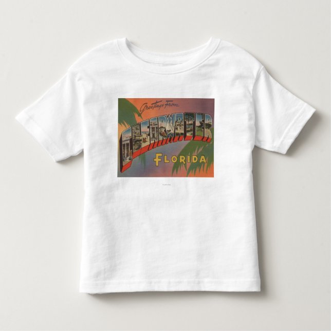 T-shirt Clearwater, Florida - grandes cenas da letra (Frente)