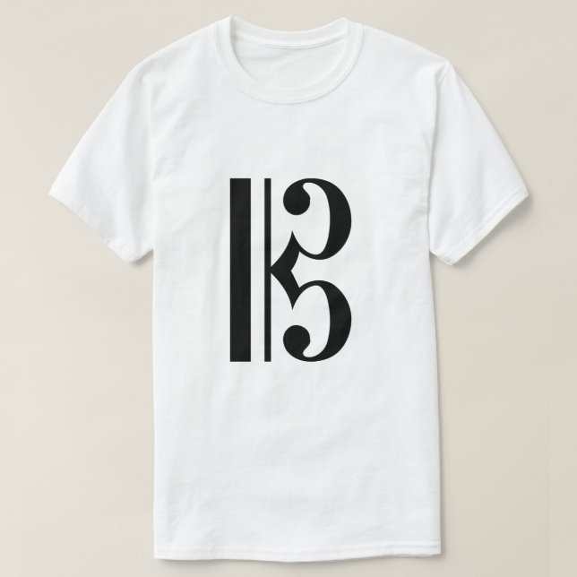 T-shirt Clef de alto/Clef (Frente do Design)