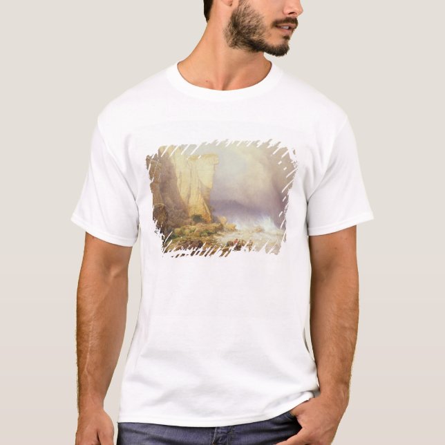 T-shirt Clima de tempestade, penhascos de cancelamento de (Frente)