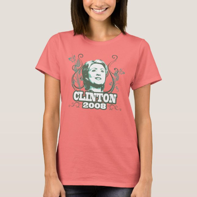 T-shirt Clinton 08 Borboletas (Frente)
