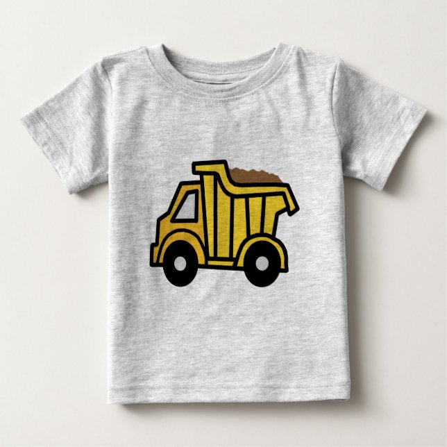 T-shirt Clipart dos desenhos animados com um camião (Frente)